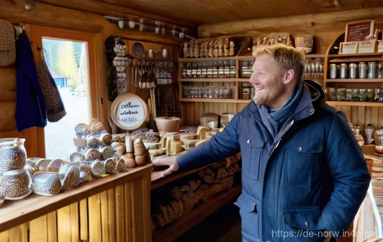 노르웨이 언어 및 방언 - **Prompt:** A cozy, rustic Norwegian cafe bustling with friendly locals. Focus on a German-speaking ...